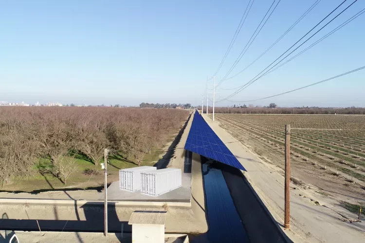 solar canal in California
