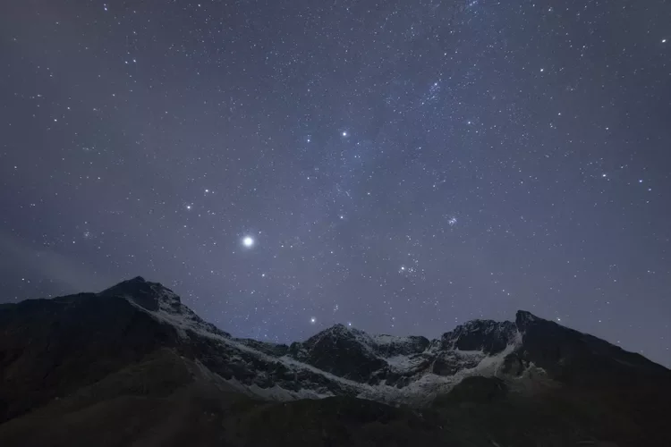 Night sky, Skagsand, Lofoten Islands, Norway