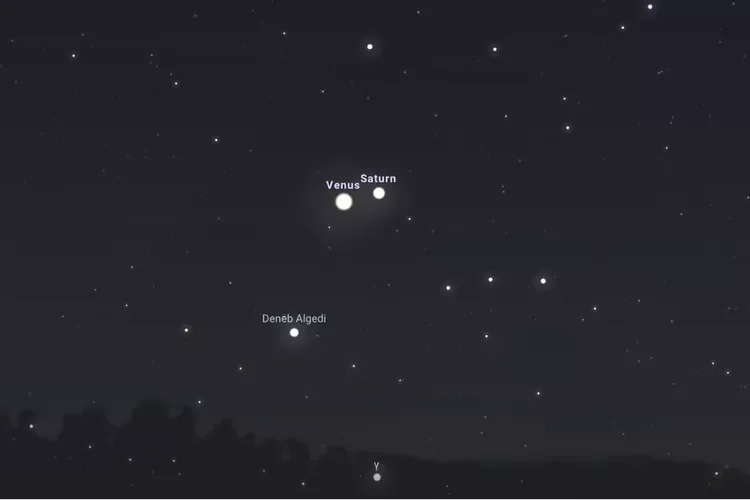 Venus and Saturn close in the sky