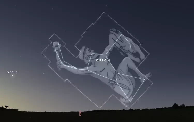 Orion constellation illustration