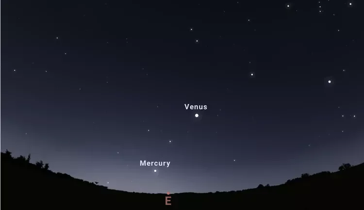 Mercury as shown on the morning of September 22 at 6:00 a.m. EDT