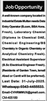 jobs in Multan 2025