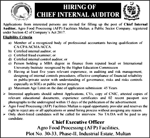 Latest jobs in multan