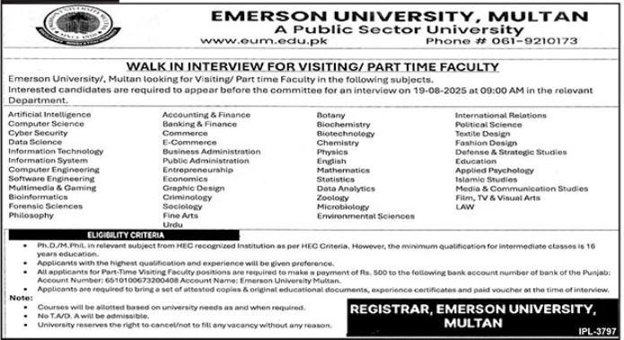 jobs in multan
