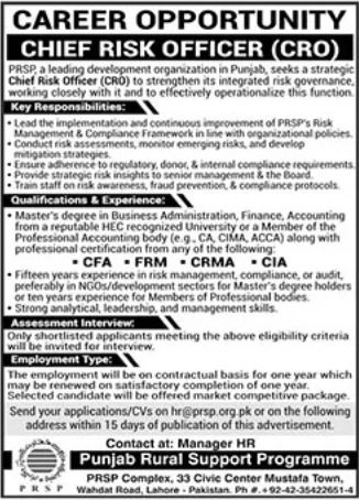 lahore jobs 2025